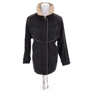 Vtg Custom Projections Flannel Lined Full Zip Hooded Jacket Parka Womens Sz 9/10